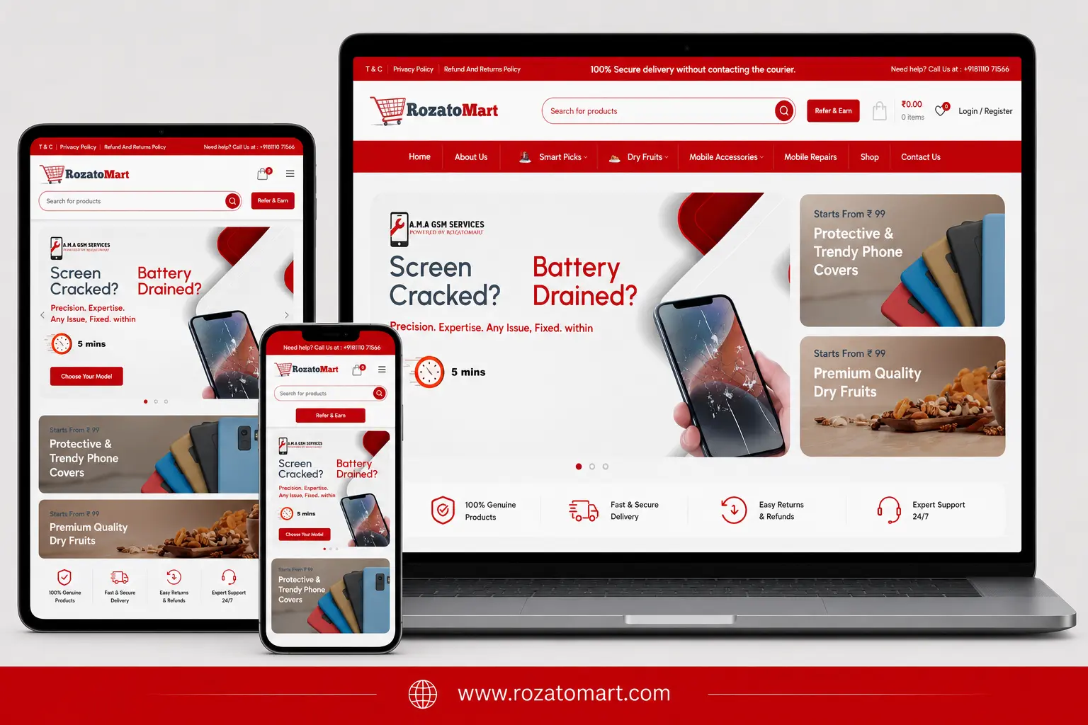 Rozato Mart website by Stack E Systems